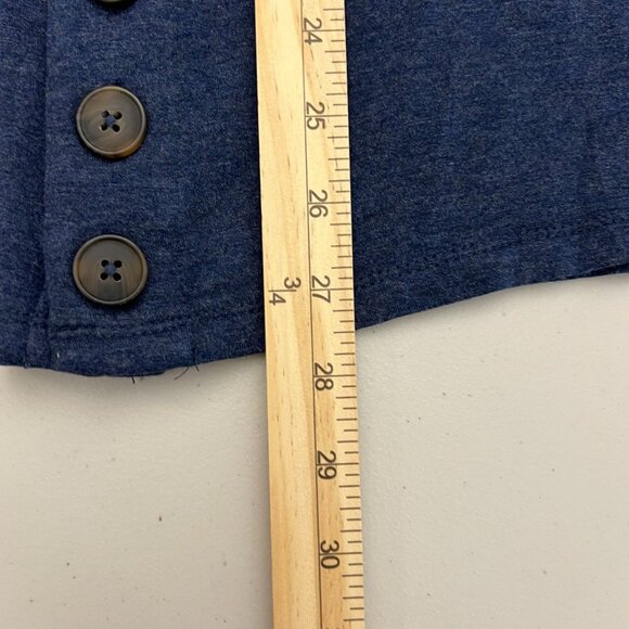 Chicos Womens Blue Heather Long Sleeve Sweater Size 0 Cowl Neck Pullover - Picture 14 of 14